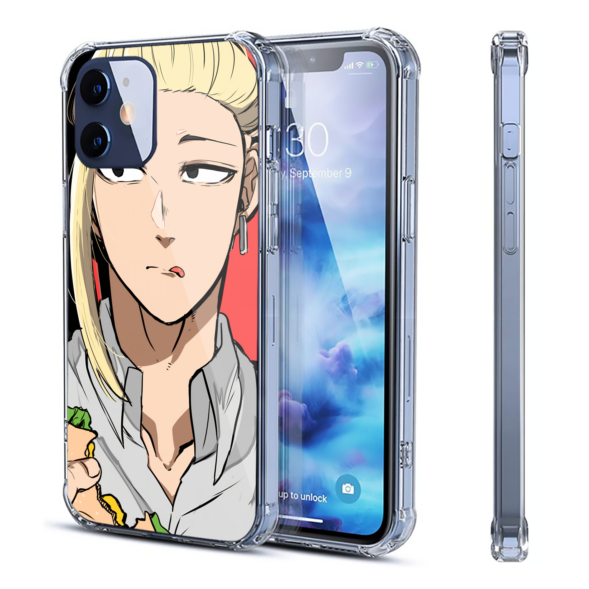 （画像用） ドラゴンクエスト Doragon Kuesuto Dragon Quest 【iPhone 12シリーズ対応】透明スマホケース（クリアソフトケース）
